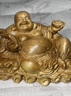 汽车摆件装饰品玄关木雕金丝楠木