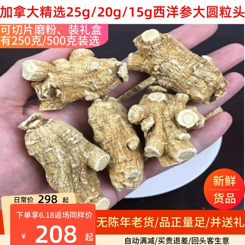 加拿大精选25g/15g西洋参圆粒头