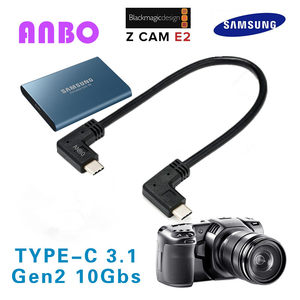 Type-C SSD固态硬盘数据线 BMPCC6K Z CAM E2 T5 T7硬盘弯头USB