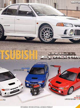 MH1:18三菱Mitsubishi EVO4 IV四代合金全开汽车模型收藏