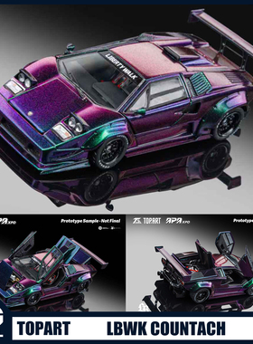 Topart1:64 LBWK兰博基尼Countach康塔什宽体合金汽车模型
