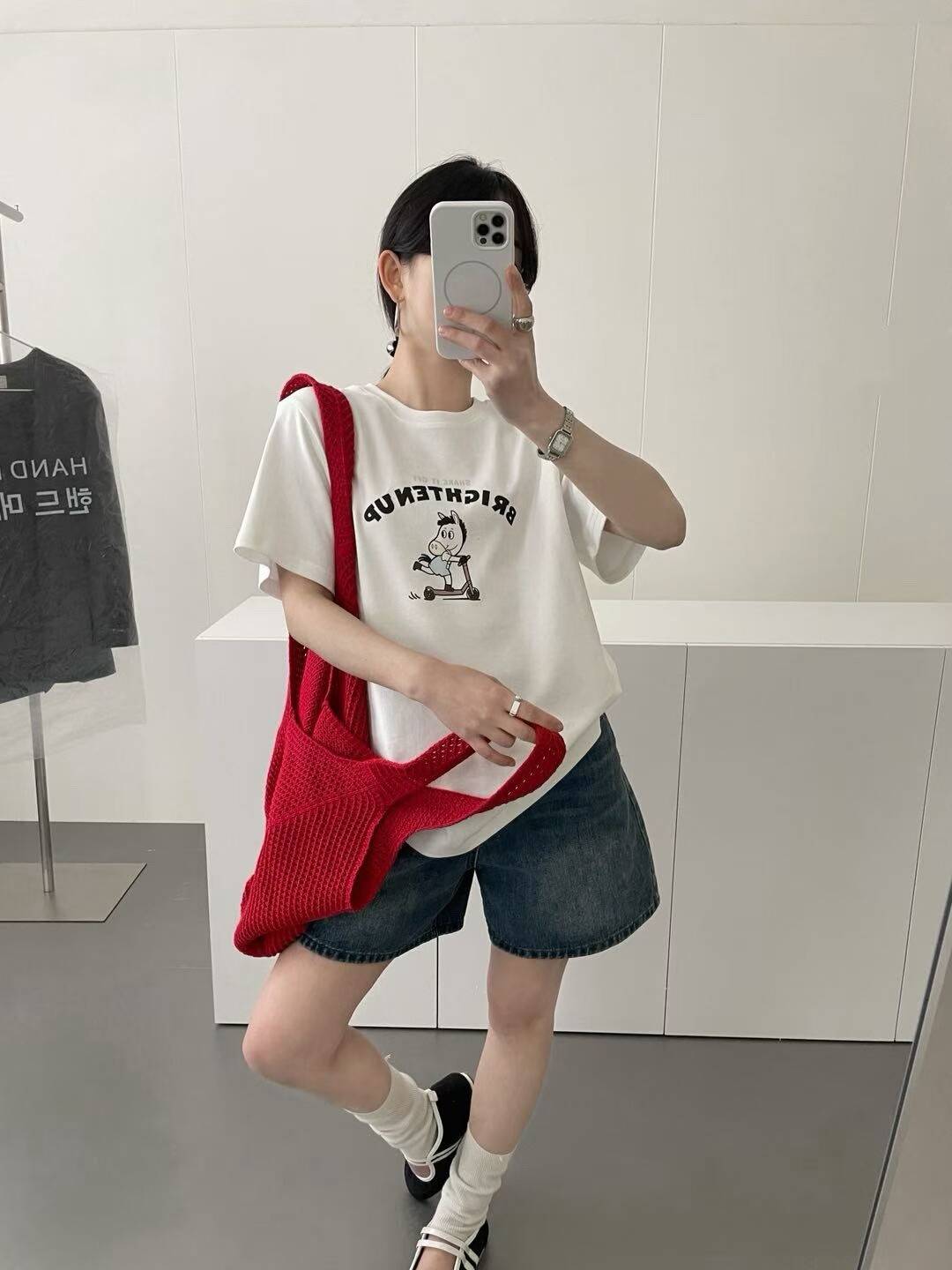 韩系简约百搭滑板小马短袖T恤女2026春季新款宽松休闲减龄上衣ins