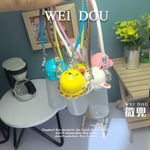 微缩娃屋水壶模型bjd迷你保温杯ob11袖珍水杯卡通袖珍玩具可装水