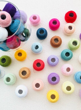 工喜80号蕾丝线 diy手工微钩针花朵饰品梭编细线 dmc80号平替10g