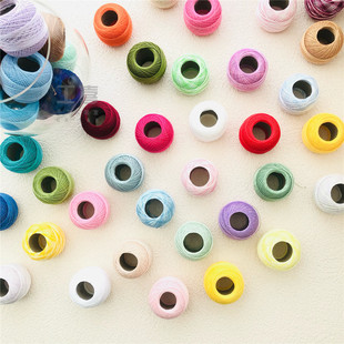 20g纯色段染 手工diy梭编微钩花朵 工喜40号蕾丝线 dmc40号线平替