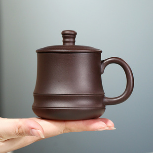 宜兴紫砂杯精品纯手工小号功夫茶杯家用男女士小容量带盖主人杯子