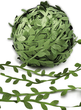 手作素材仿真柳叶藤蔓水管吊顶装饰绿植花环材料礼盒包装植物花藤