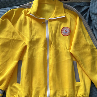 学生校服澄城县城关第一小学校服秋款拉锁外套黄色中小学生运动服