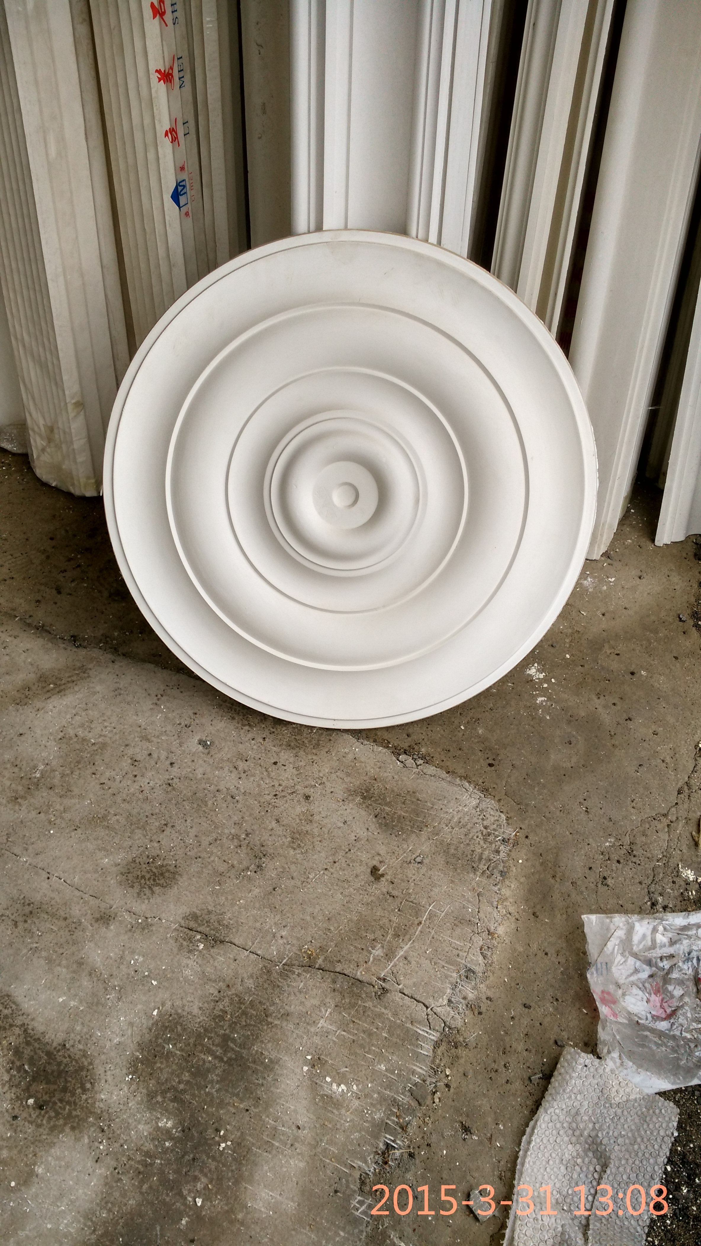 石膏灯盘 圆形石膏灯盘 素灯盘 北京厂家直销石膏线 文化砖