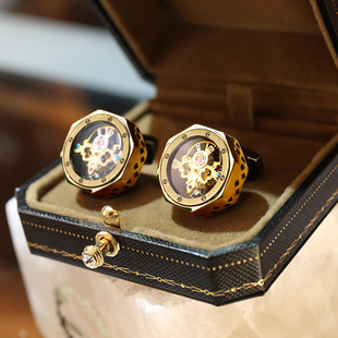 《初心》陀飞轮机芯高端法式袖扣男士轻奢袖口定制衬衫西装袖钉