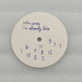 White face, blue text, no calendar