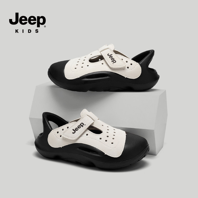 JEEP童鞋2026夏季女童时尚凉鞋包头沙滩鞋女宝洞洞鞋溯溪鞋男童鞋