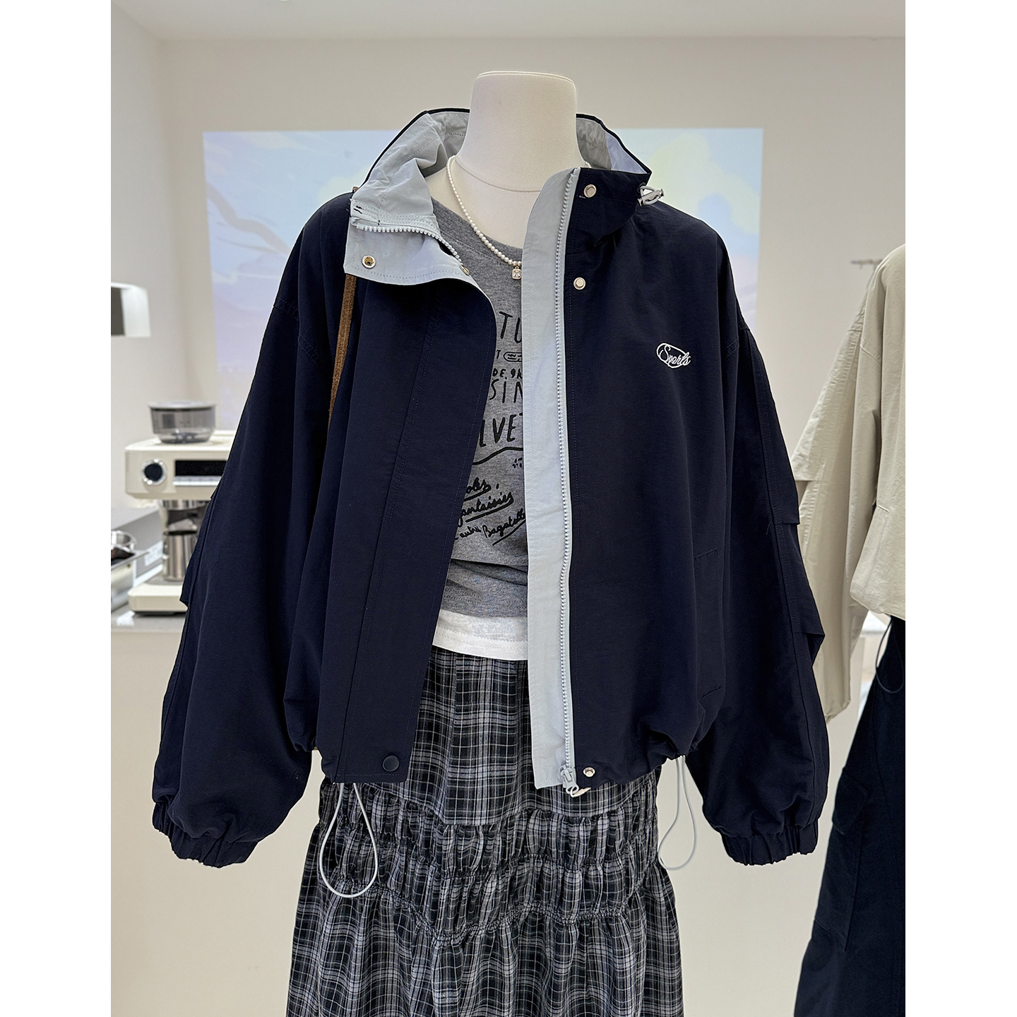 秋季短款高级小众立体外套风衣