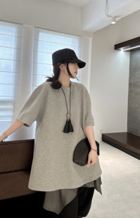 宽松显瘦百搭圆领短袖 韩版 T恤女休闲上衣 新款 2025秋款