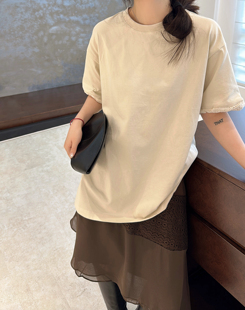 百搭圆领短袖 2025秋款 时尚 韩版 T恤女宽松显瘦上衣 新款