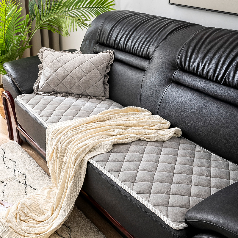 新款毛绒办公防滑轻奢风沙发套罩