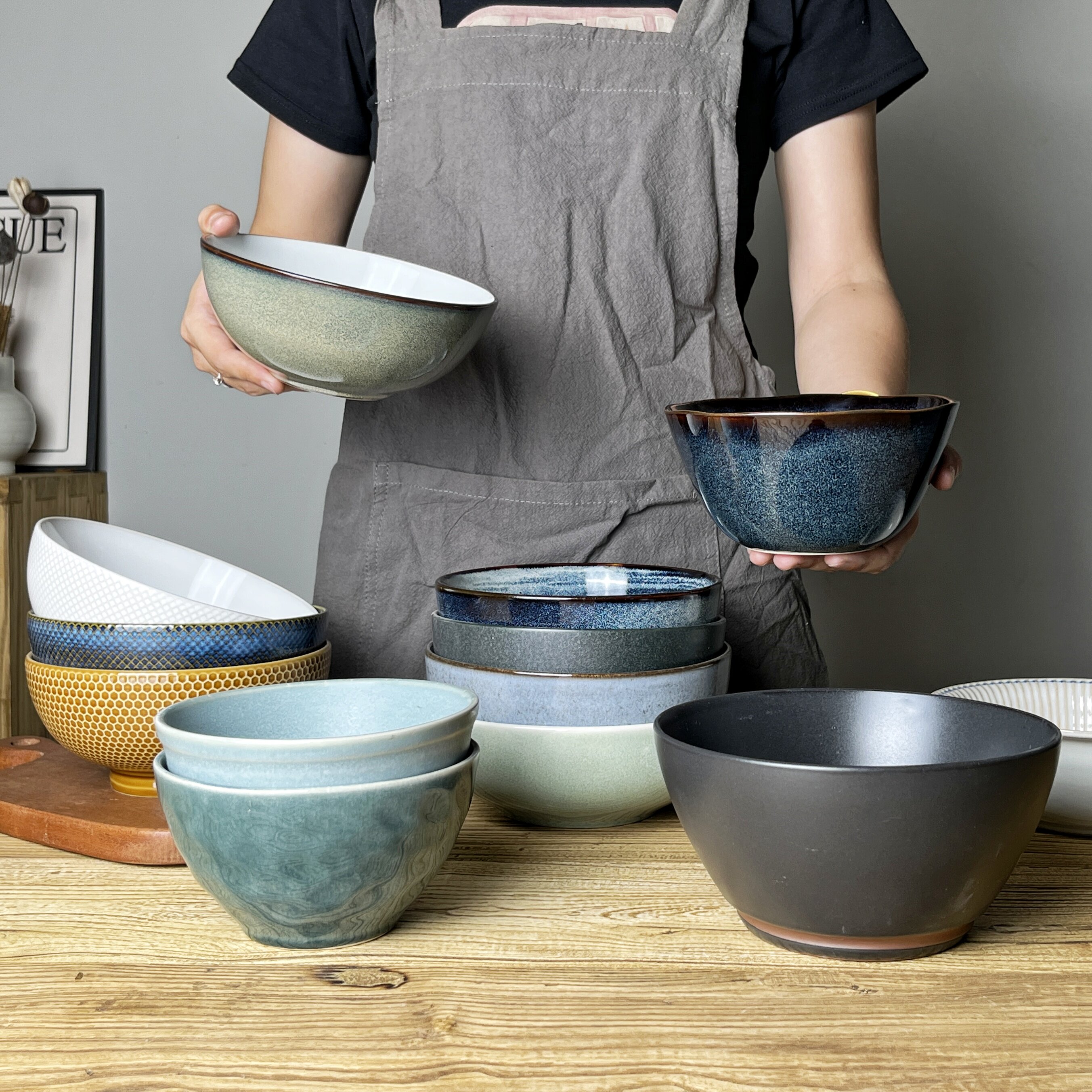 【实用面碗合集】陶瓷吃饭碗简约菜碗复古日式沙拉碗简约汤碗微瑕