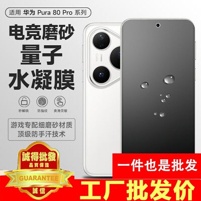 适用华为Pura90pro手机保护膜pura70ultra磨砂保护膜p80/p60钢化水凝膜pura70pro防指纹80Ultra前后边框por贴