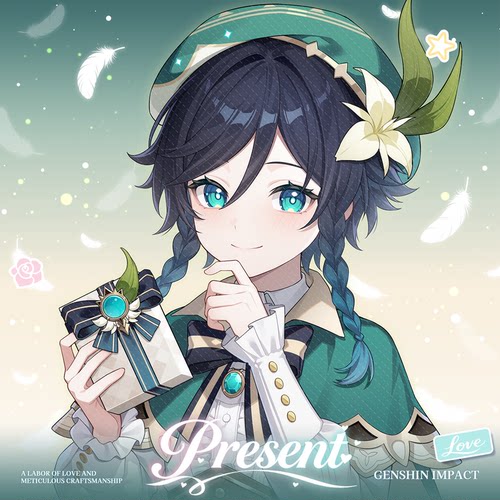 【原神FES同人通贩】原神礼物系列周边温迪周边吧唧拍立得镭射票