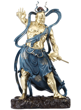 全铜哼哈二将仁王力士门厅摆件