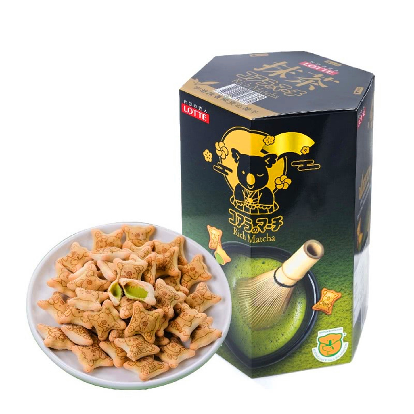 山姆代购泰国Lotte小熊宇治抹茶味夹心饼干休闲儿童零食糕点