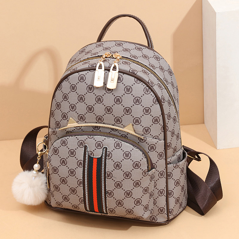 双肩包女2023新款潮时尚韩版百搭小包包女士旅行出游女童背包女包