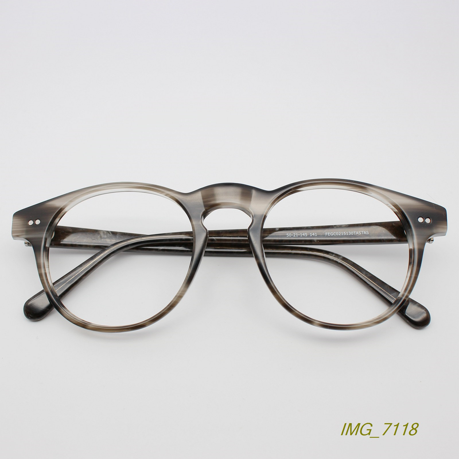 复古圆框板材近视眼镜架