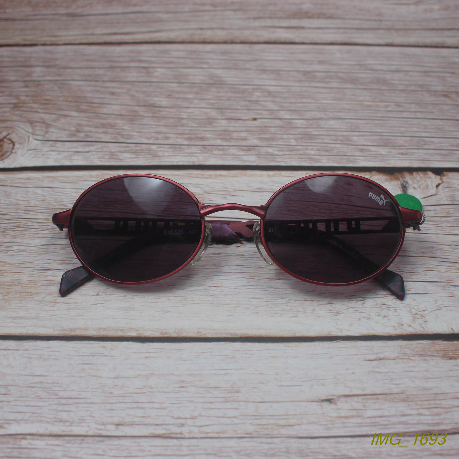 外贸留样复古圆金属太阳眼镜vintage时尚个性防紫外线墨镜红色721