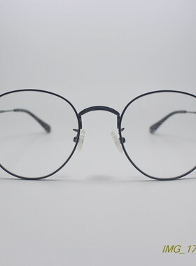 复古款外样轻盈金属圆框近视眼镜框时尚文艺男女潮眼镜架黑色