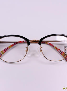正品 板材加金属复古眉镜款近视眼镜框 光学镜架 5色 W32322