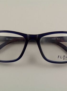 外贸原单正品经典商务方款男女板材近视眼镜框光学架海军蓝色2964