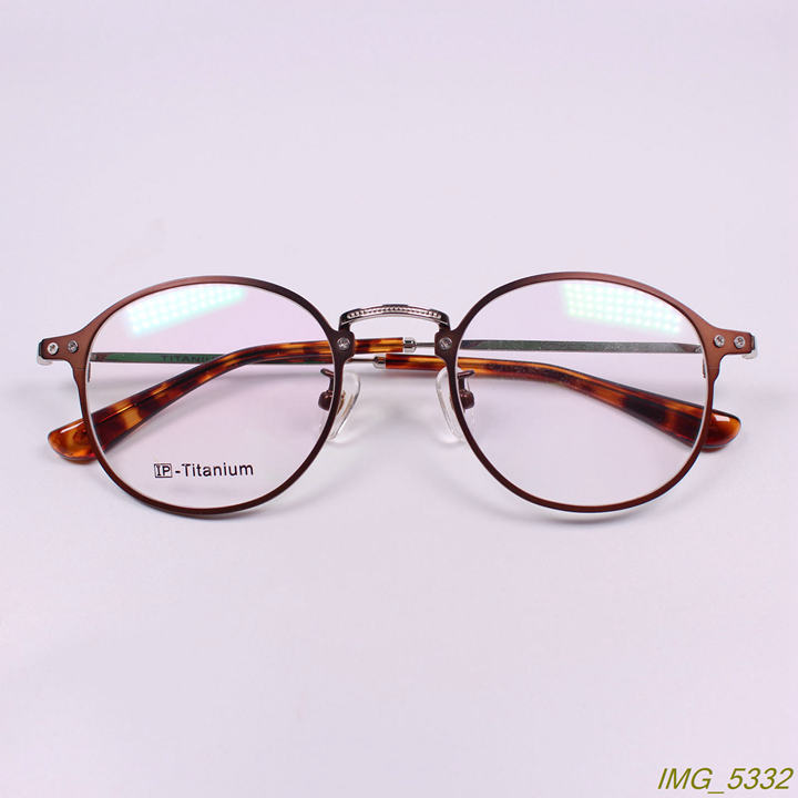 复古纯钛近视眼镜架小圆男女