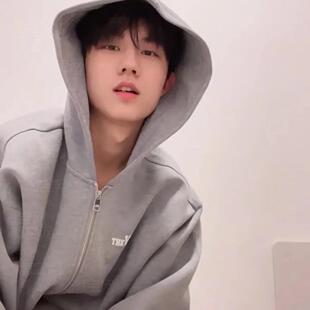 张子墨同款百搭简约印花拉链卫衣日系复古开衫连帽衫外套男女潮牌