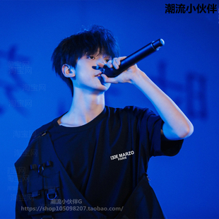 TF家族左航同款衣服短袖T恤女ins风夏装纯棉字母体恤衫男应援周边