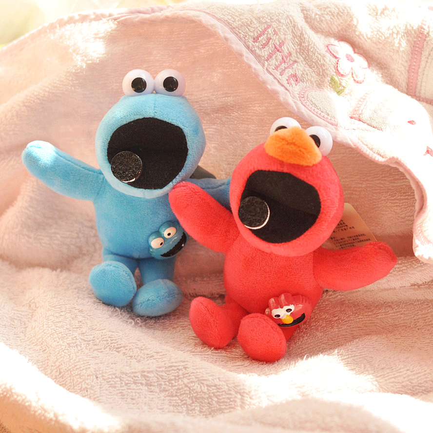 芝麻街韩国玩偶ins毛绒书包挂饰