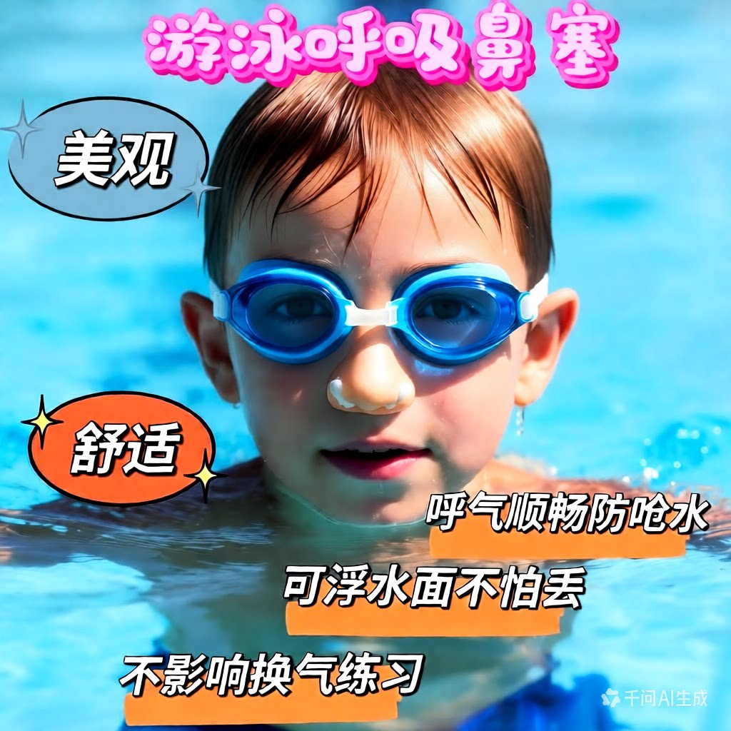 男女通用隐形防水呼气鼻塞