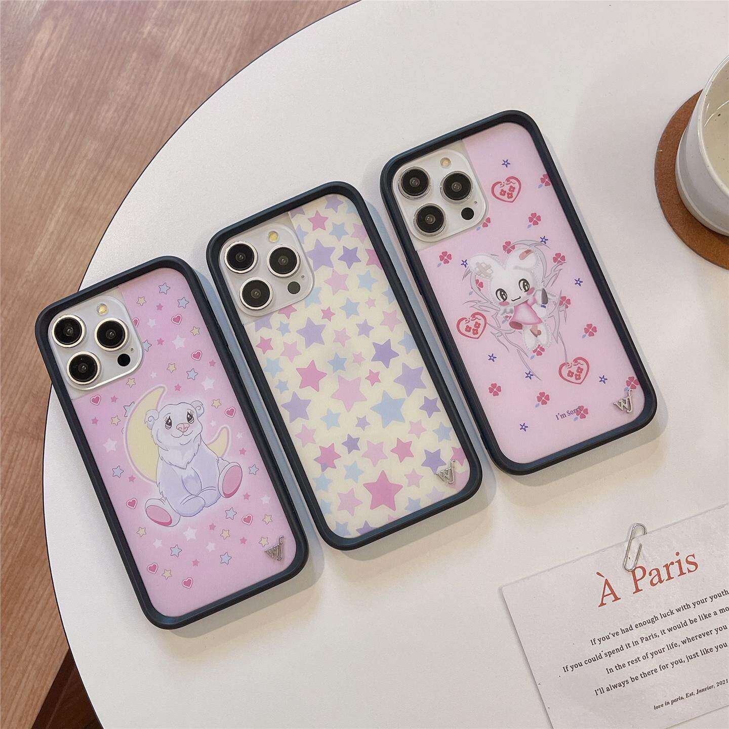 Wildf  欧美风北极熊公主适用iphone17promax苹果17pro兔子爱心16plus星星15可爱14野花13