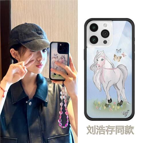 Wildfl刘浩存同款手机壳野花手机壳WF手机壳Precious Pony蝴蝶小马适用iPhone15/14/13/ProMax苹果16手机壳17