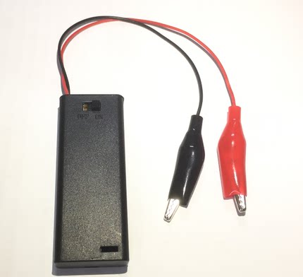 高品质7号2节 7号二节 2位7号 AAA3V伏有盖有开关带鳄鱼夹电池盒