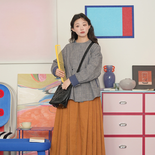 谜阿凰【金粟】复古文艺新中式棉麻汉元素马面裙套装小个子穿搭女