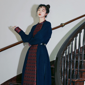 武侠风女款 唐制圆领袍原创复原汉服秋冬季 百搭 深海谜鹿 谜阿凰