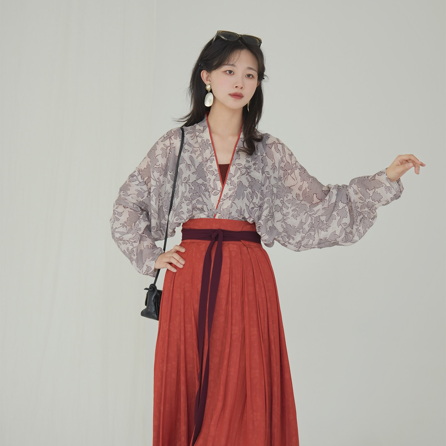 谜阿凰清平乐飞机袖宋制汉服女夏图片