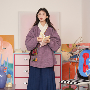 日常上班可以穿 明制汉服马面裙套装 汉服女 烟峦弓袋袖 谜阿凰