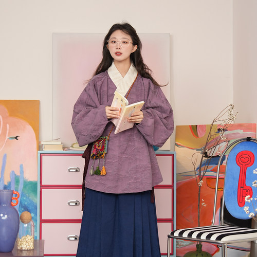 谜阿凰明制汉服马面裙套装日常
