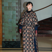 新品 谜阿凰锦绒团子半臂圆领长袄汉服原创日常改良冬季 保暖女装