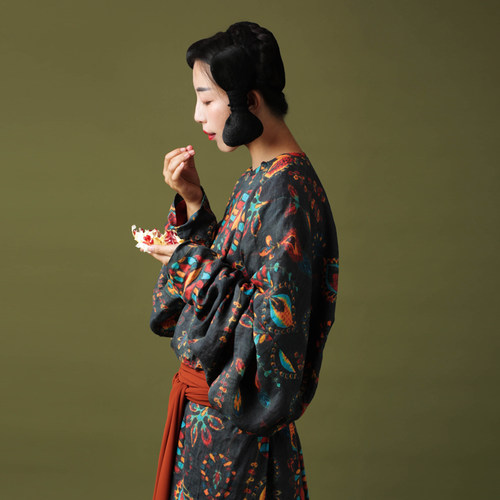 谜阿凰原创汉服唐风圆领袍复古