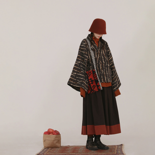 晋制原创设计汉服上衣秋冬牛仔外套2025女新款 谜阿凰 越川外襦