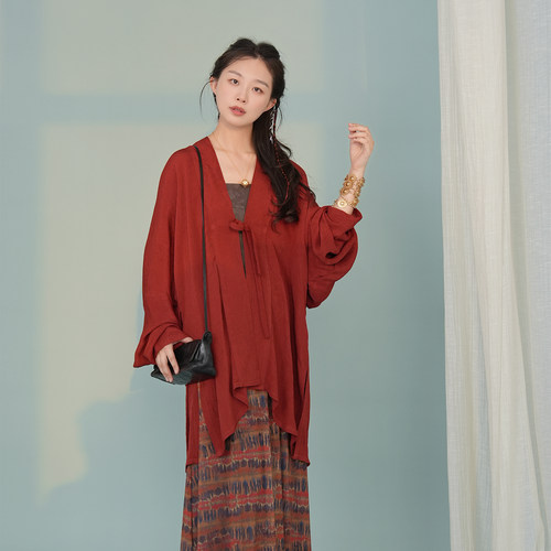 谜阿凰红人丝飞机袖宋制秋款汉服