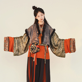 谜阿凰菩萨蛮唐制半臂晋制汉服汉元 新品 素原创改良春秋冬季 女装