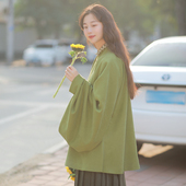 谜阿凰椿明制汉服原创改良马面裙日常通勤套装 秋冬款 女装 上衣大码